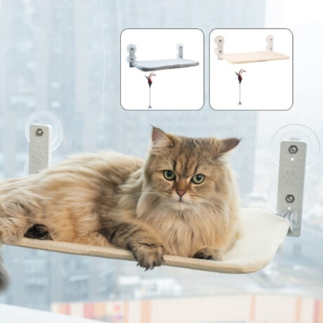 Hamac pentru pisici, suport suspendat de fereastra, cu patura moale